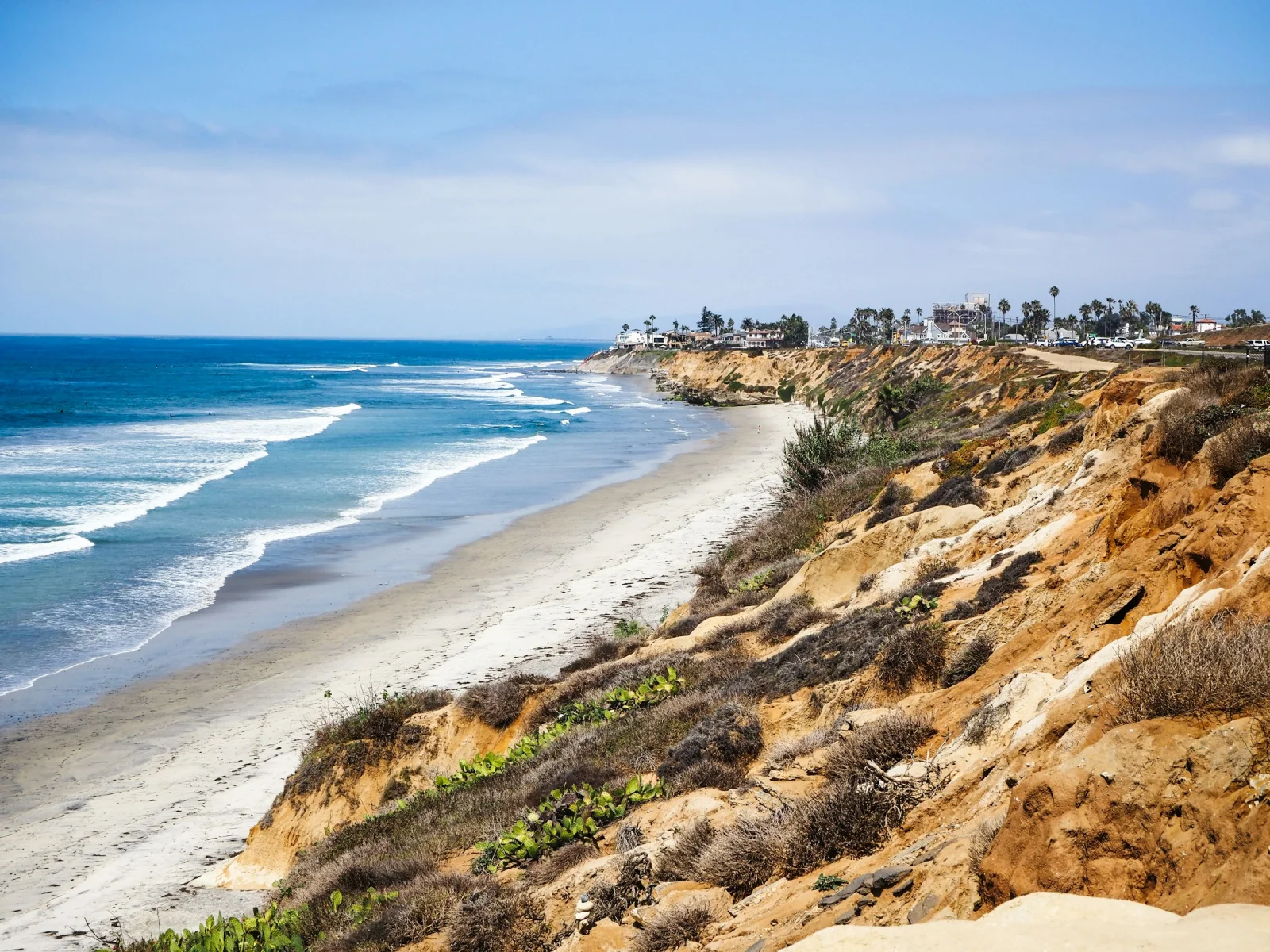 The North County San Diego coastline – bluffs and beach at Carlsbad
